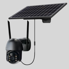 4G Solar Camera PTZ Charcoal & Stand - Metal