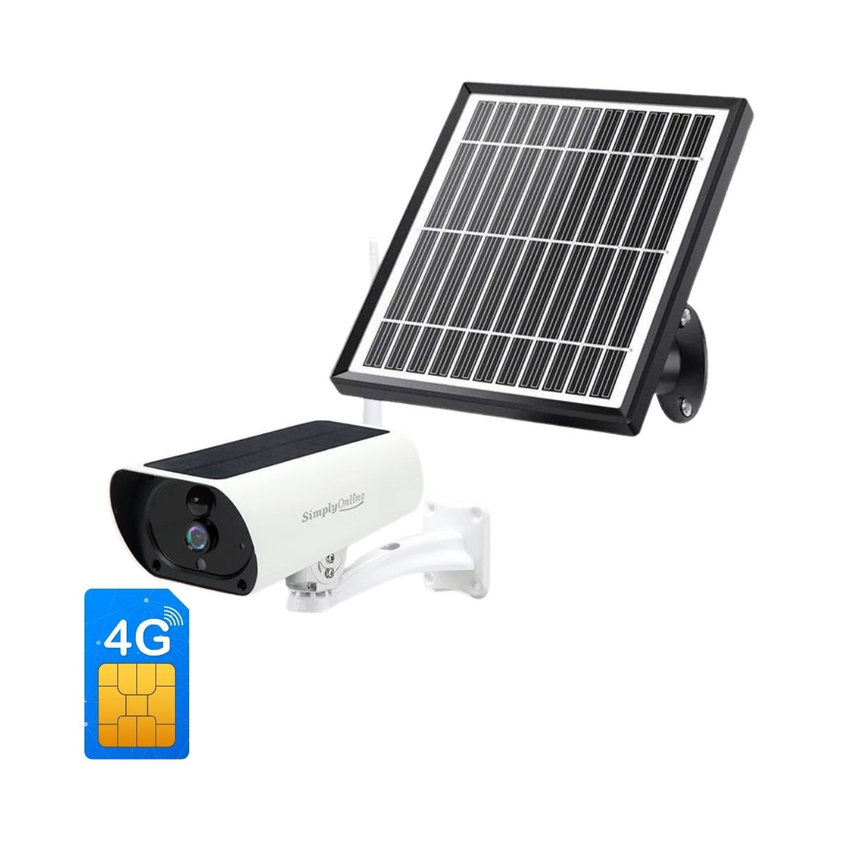 4G Solar Bullet Camera + Extra Solar Panel