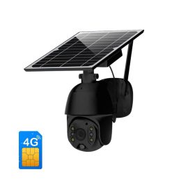 4G Solar Camera PTZ - Metal 3MP Black
