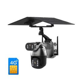 4G Solar Dual Camera PTZ Charcoal - Dual-Lens
